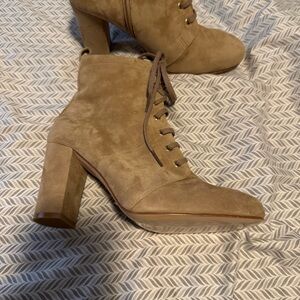L’Agence Tan Suede lace up Boots